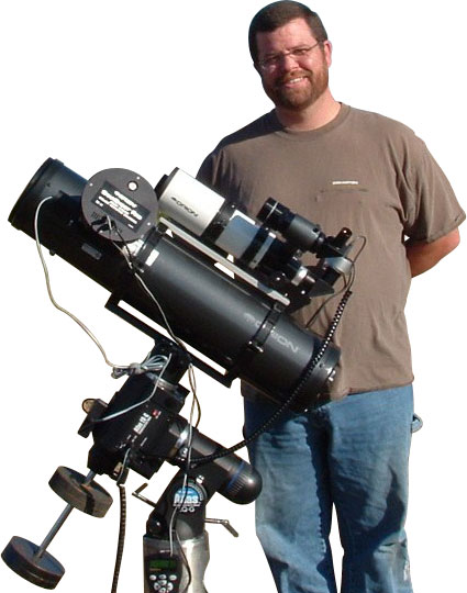 Jamie B. with telescope